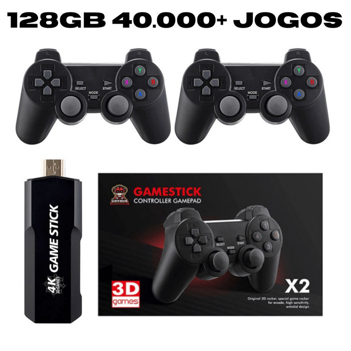 Video Game Stick GD10 Retrô Ultra 4K 128GB + 2 Controles Sem Fio