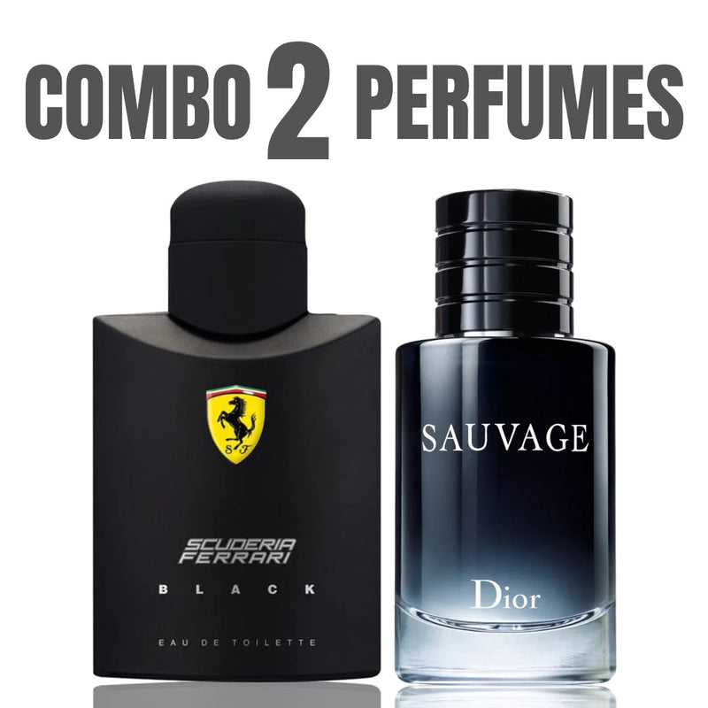 KIT LEGÍTIMO [PAGUE1LEVE2] - Kit 2 Perfumes Masculino - Sauvage Dior e Ferrari Black (100ml cada)+ Frete Grátis