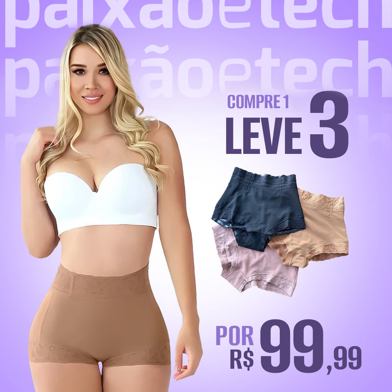 PROMOÇÃO DE ANIVERSÁRIO - Calcinhas Fit Shape modeladoras - Compre 1 Leve 3 + Frete grátis APENAS HOJE