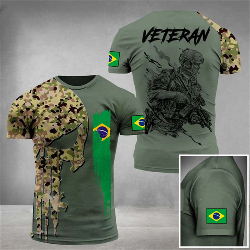 Camiseta Brasil Militar Veteran - Últimas unidades na promoção